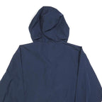 CHAMPION Mens Navy Blue Hooded Jacket S Polyester Plain Zip Outdoor Casual