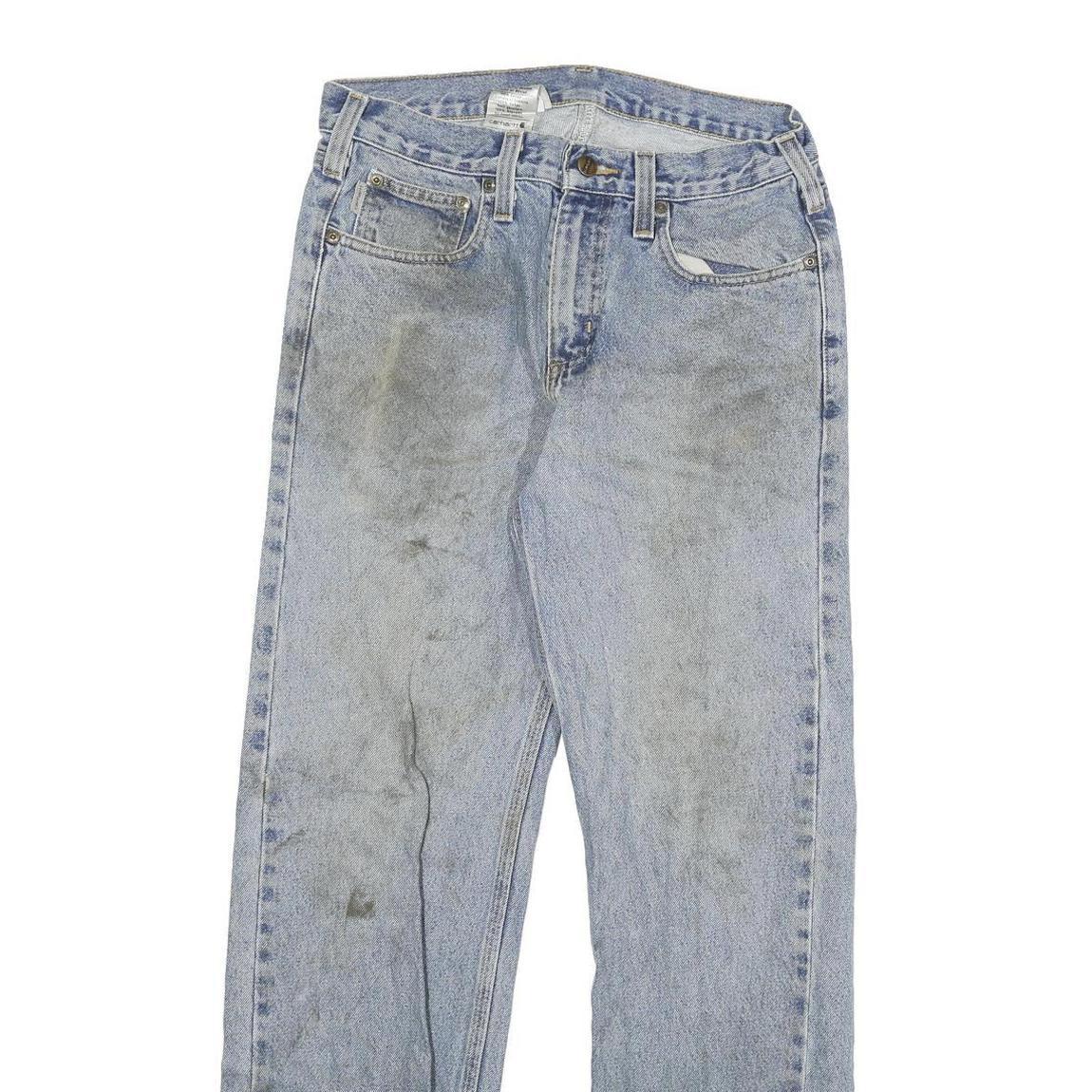 CARHARTT Mens Regular Fit Blue Denim Jeans W30 L32 Classic Cotton Blend Zip