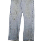 CARHARTT Mens Regular Fit Blue Denim Jeans W30 L32 Classic Cotton Blend Zip