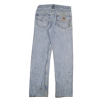 CARHARTT Mens Regular Fit Blue Denim Jeans W30 L32 Classic Cotton Blend Zip