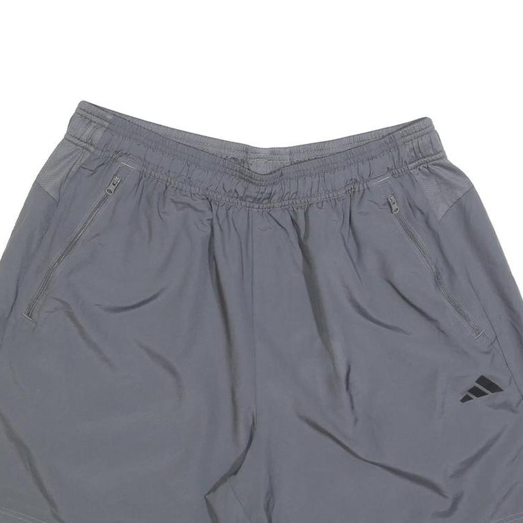 ADIDAS Mens Grey Sports Shorts XL W32 Lightweight Polyester Athletic