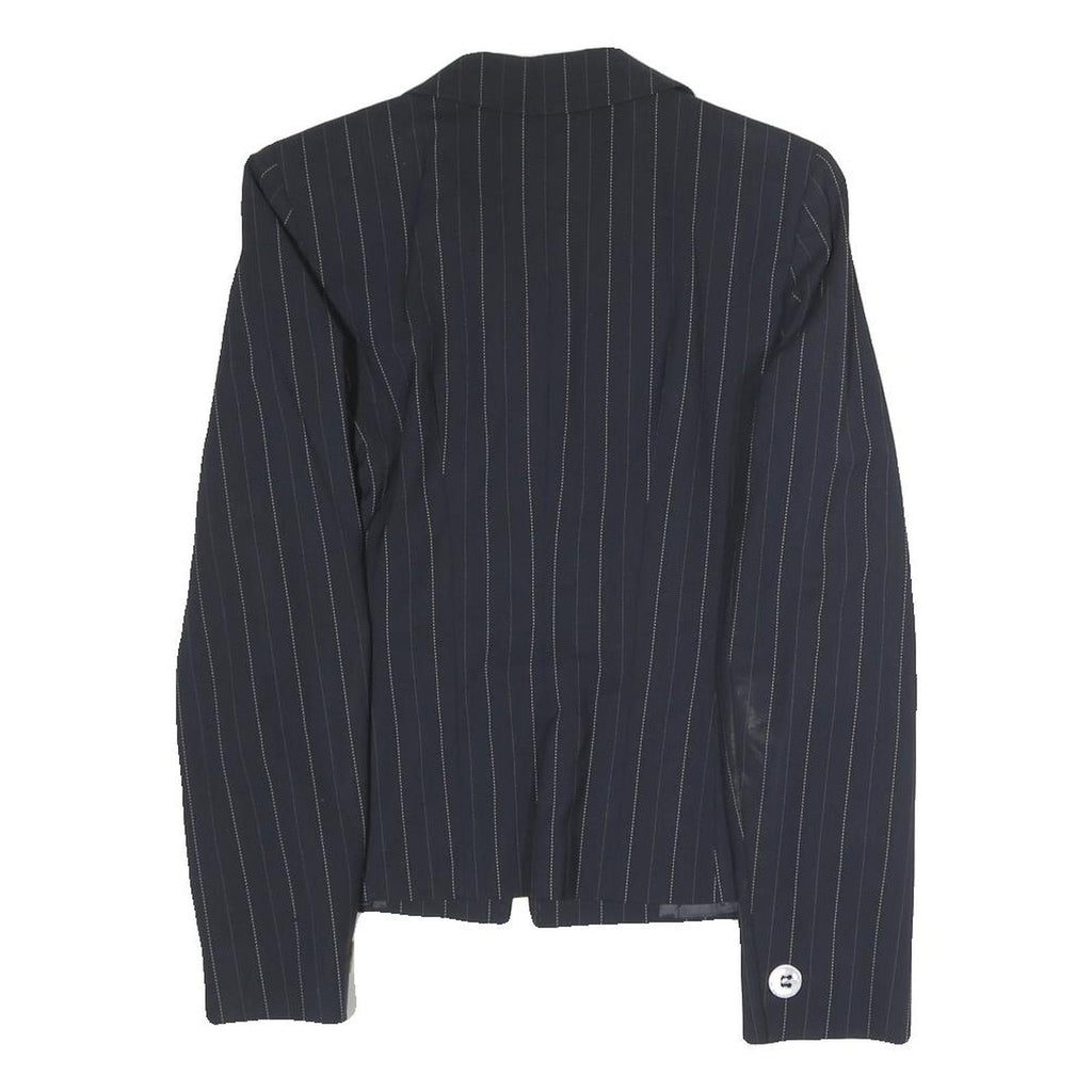 MAX MARA Womens Black Pinstripe Tailored Blazer Jacket UK 6 Polyester Blend