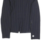 MAX MARA Womens Black Pinstripe Tailored Blazer Jacket UK 6 Polyester Blend