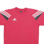 ADIDAS Girls Red T-Shirt XL Short Sleeve Crew Neck Cotton Sports Casual Top