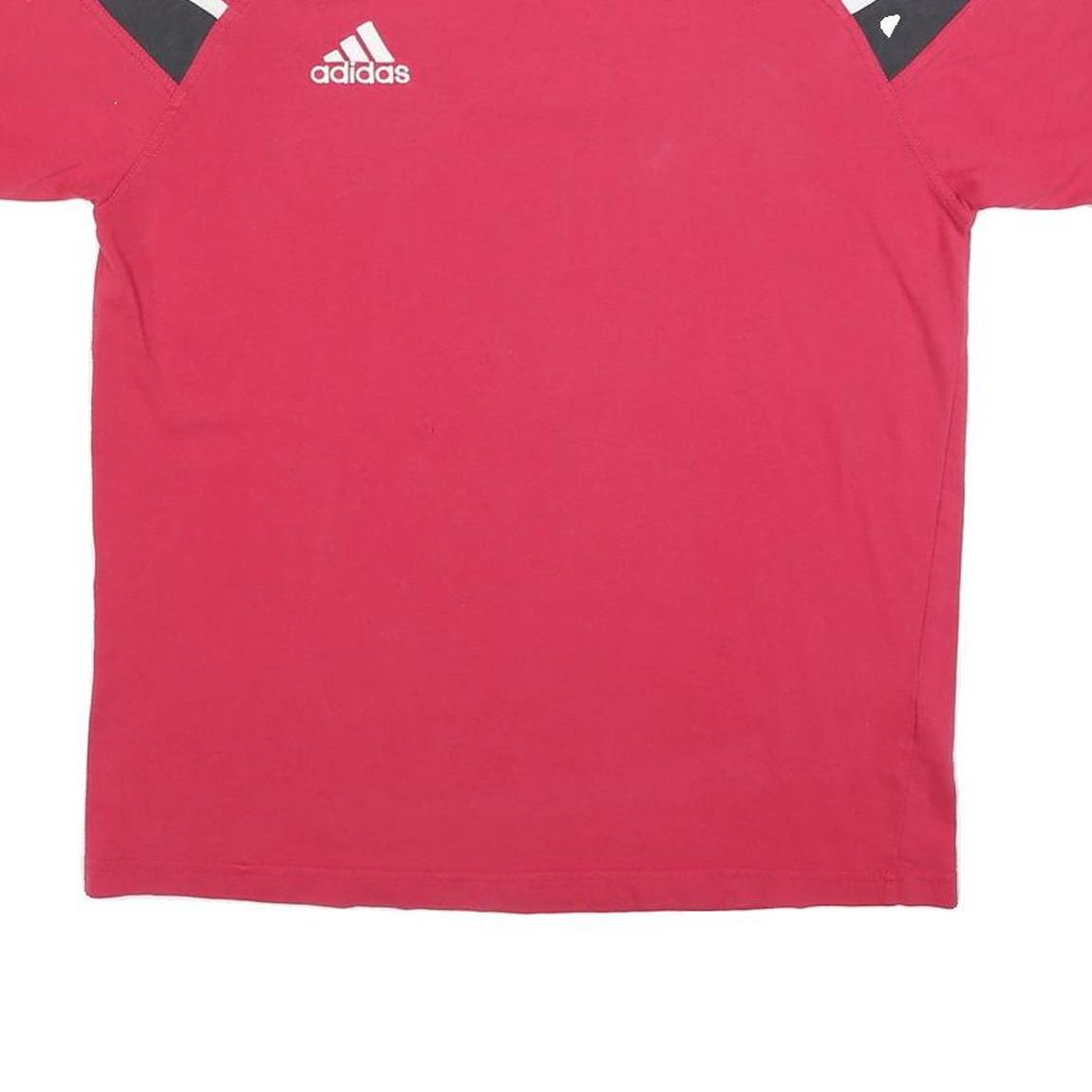 ADIDAS Girls Red T-Shirt XL Short Sleeve Crew Neck Cotton Sports Casual Top