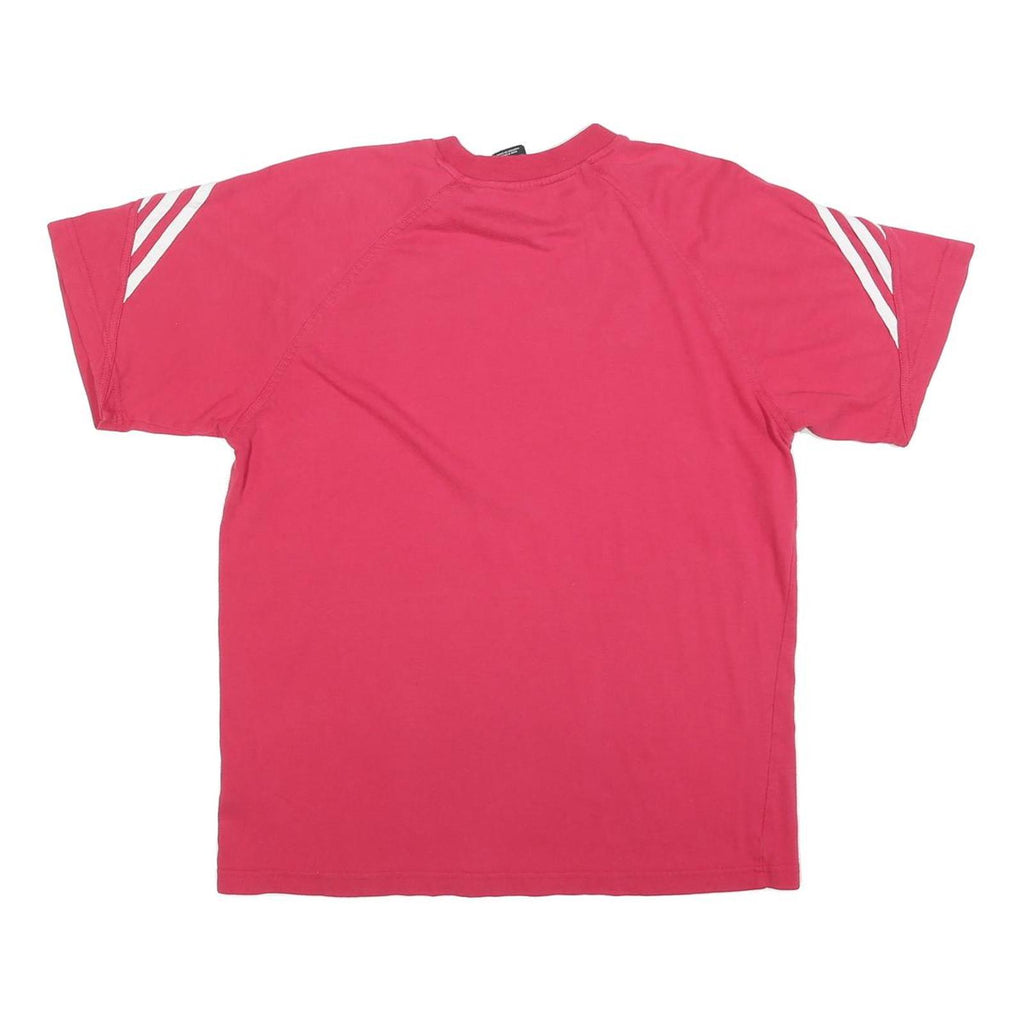 ADIDAS Girls Red T-Shirt XL Short Sleeve Crew Neck Cotton Sports Casual Top