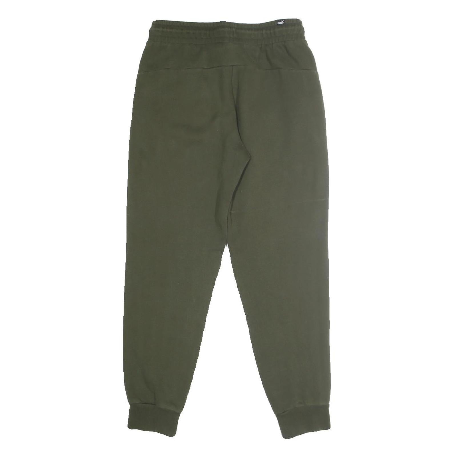 PUMA Mens Joggers Green Slim Tapered S W28 L28 Cotton Blend Casual Wear