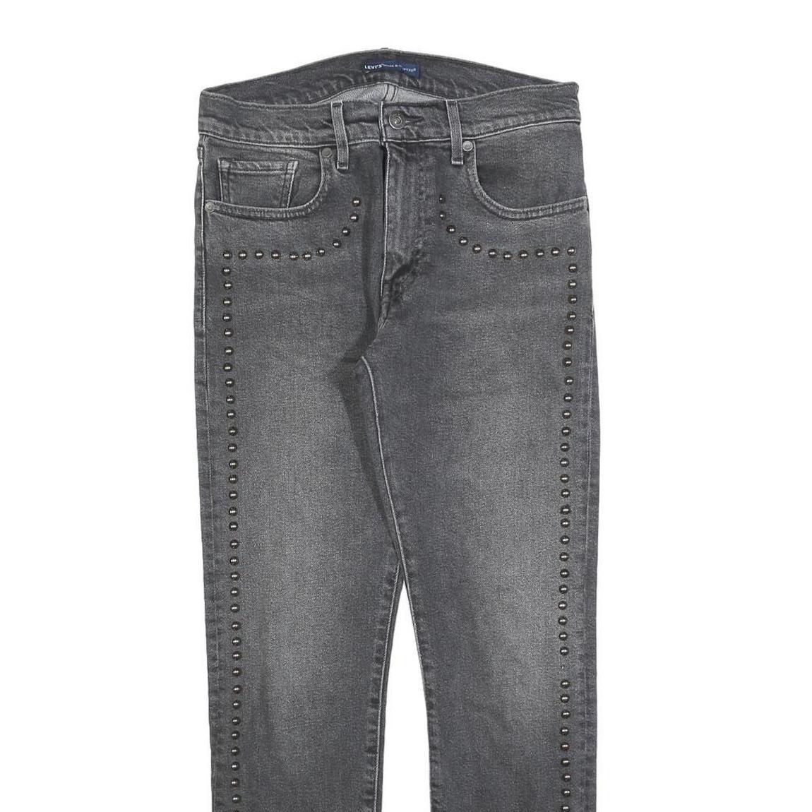 LEVI'S Womens Grey Slim Skinny Denim Light W27 L27 Studded Detail Jeans