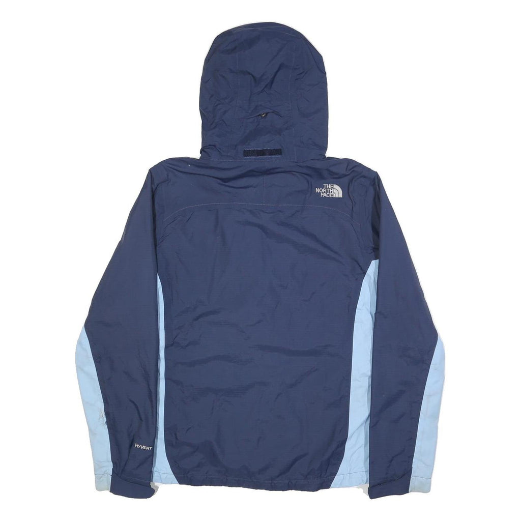 THE NORTH FACE Womens Navy & Light Blue Outdoor Zip Jacket M Nylon Hyvent