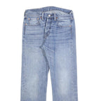LEVI'S 501 Mens Jeans Blue Regular Straight Denim Light W30 L27 Classic Button