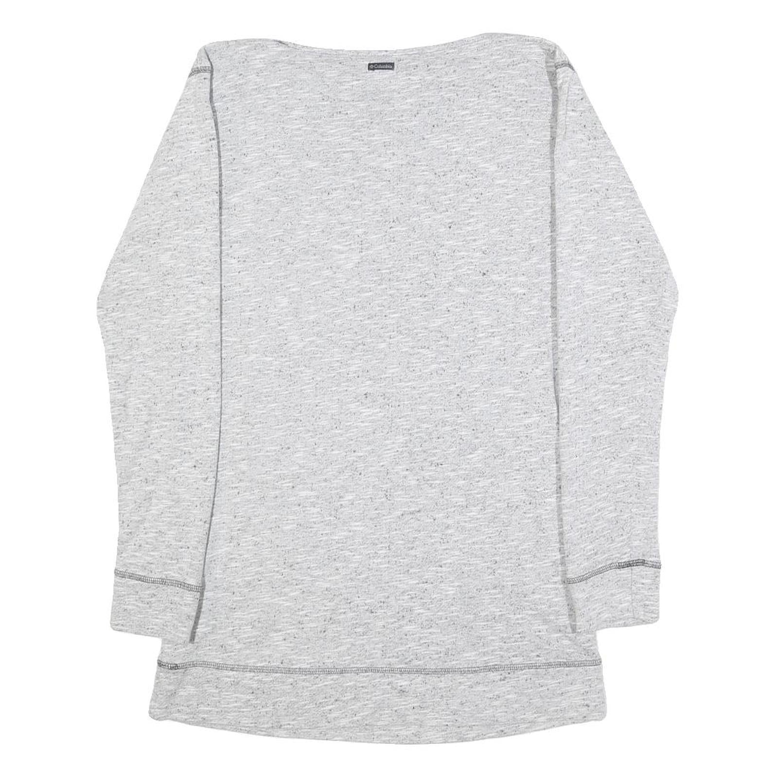 COLUMBIA Womens Grey Plain Pullover Crew Neck Basic Knit XS Outdoor Casual