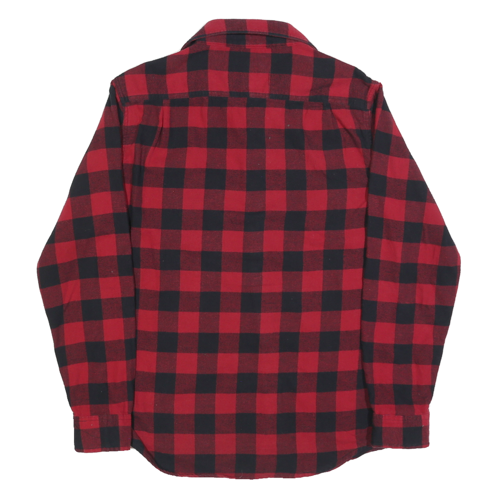 LEE Mens Red & Black Check Shirt M Cotton Casual Button Up Classic