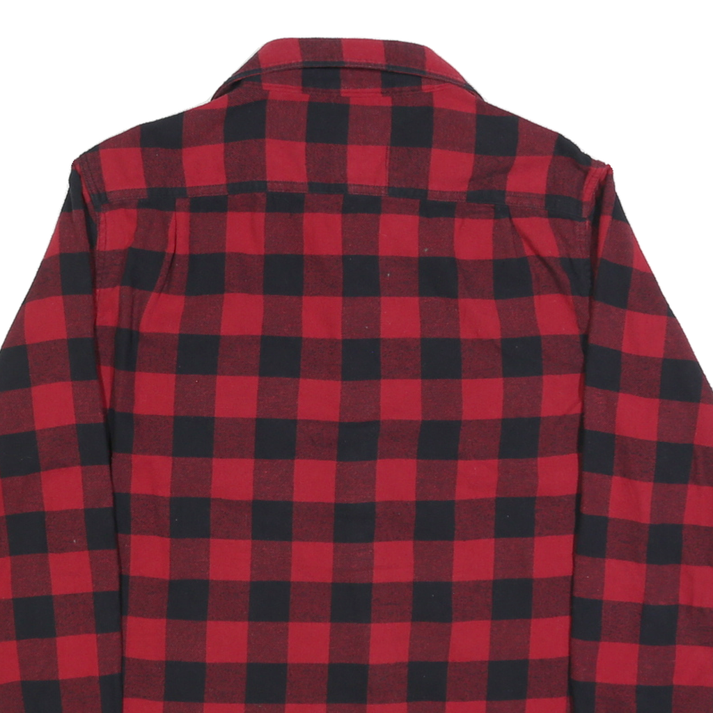 LEE Mens Red & Black Check Shirt M Cotton Casual Button Up Classic