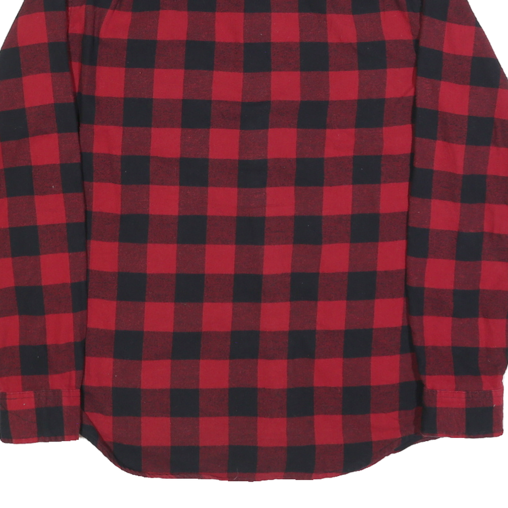 LEE Mens Red & Black Check Shirt M Cotton Casual Button Up Classic
