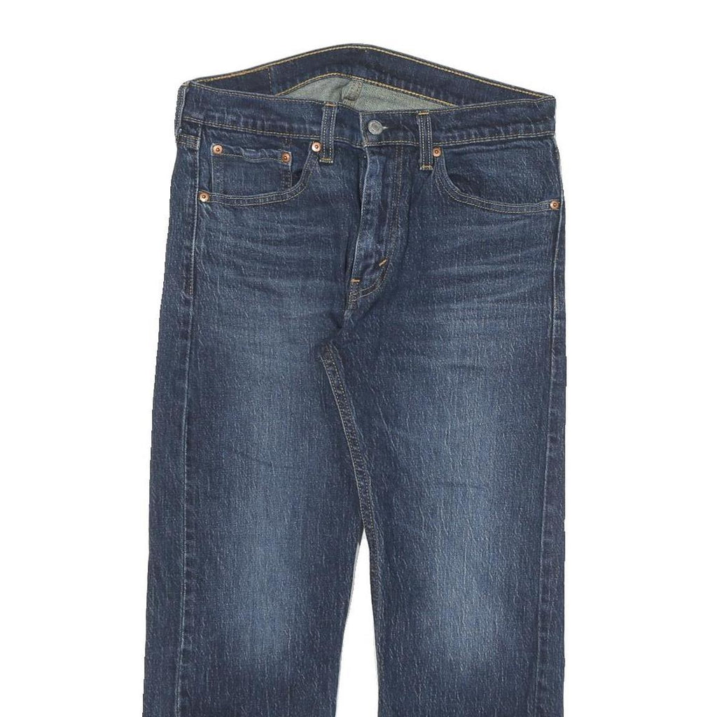 LEVI'S 505 Mens Jeans Blue Regular Straight Denim Medium W31 L25 Zip Closure