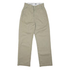 DICKIES Womens Cotton Blend Beige Regular Fit Straight Leg Trousers W25 L27