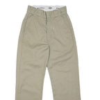 DICKIES Womens Cotton Blend Beige Regular Fit Straight Leg Trousers W25 L27