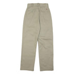 DICKIES Womens Cotton Blend Beige Regular Fit Straight Leg Trousers W25 L27