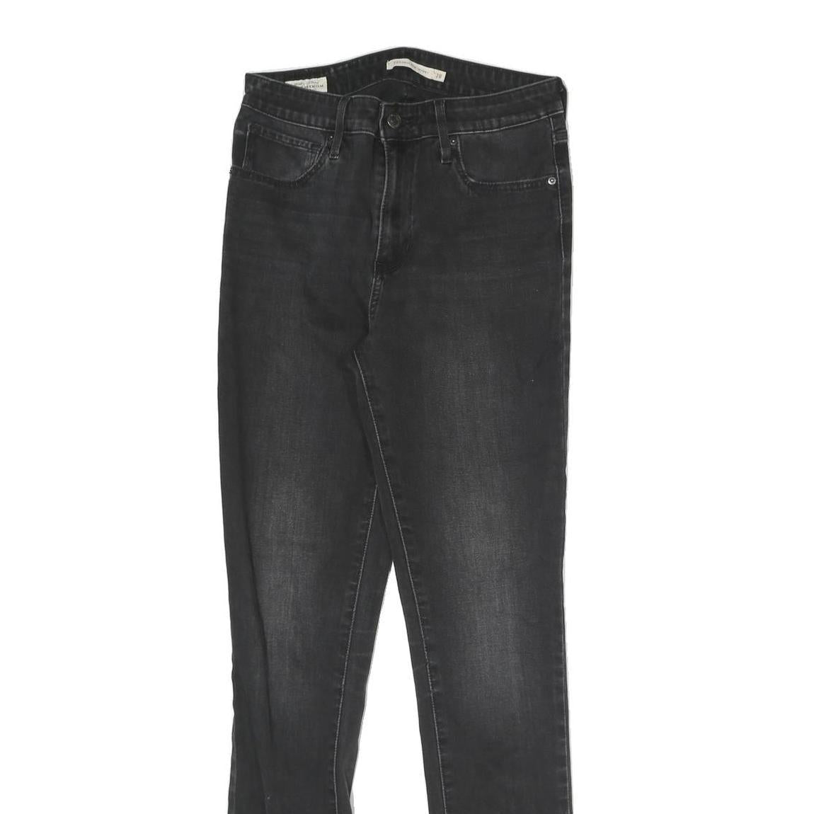 LEVI'S Womens Slim Black Jeans Denim W27 L29 Zip Comfort Stylish