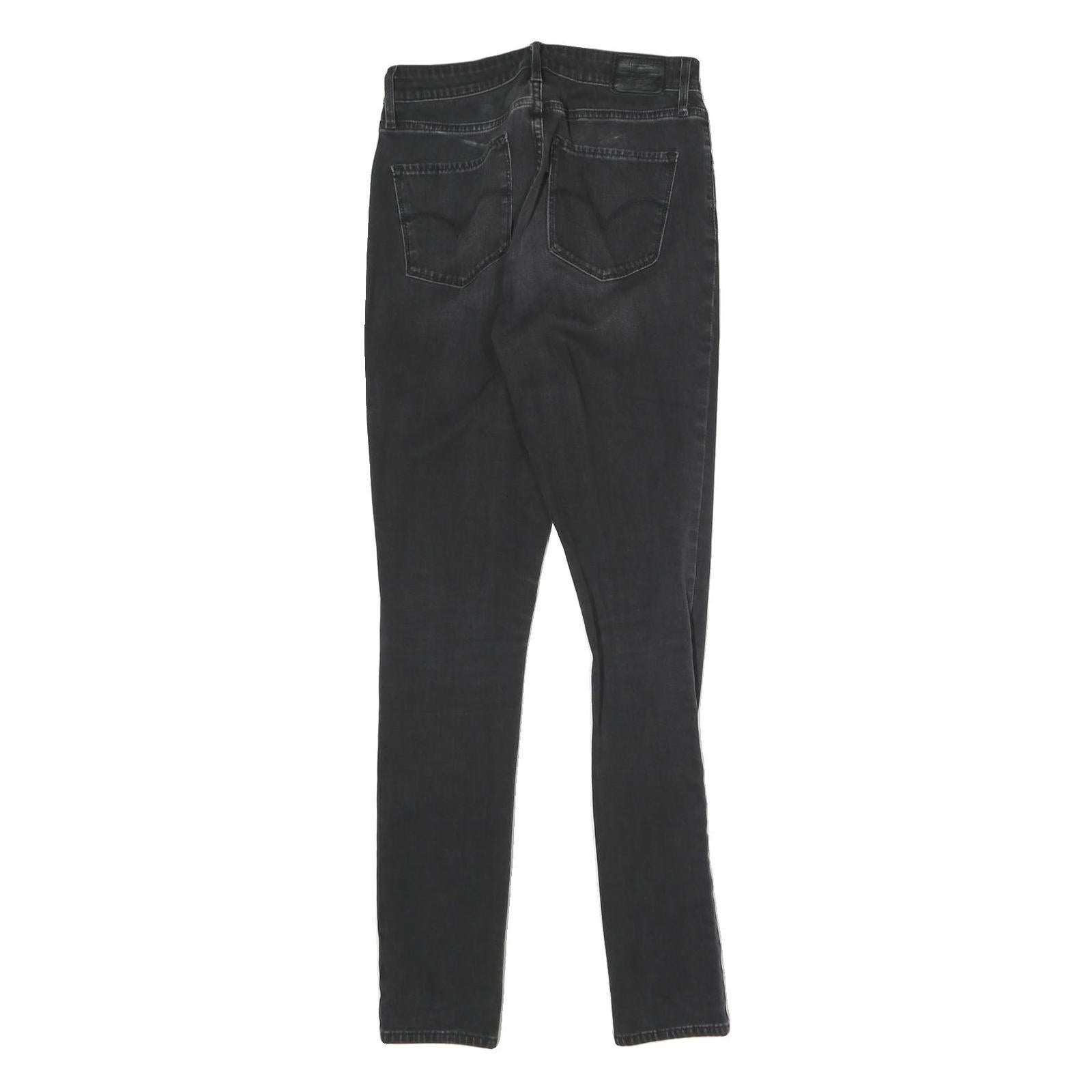 LEVI'S Womens Slim Black Jeans Denim W27 L29 Zip Comfort Stylish