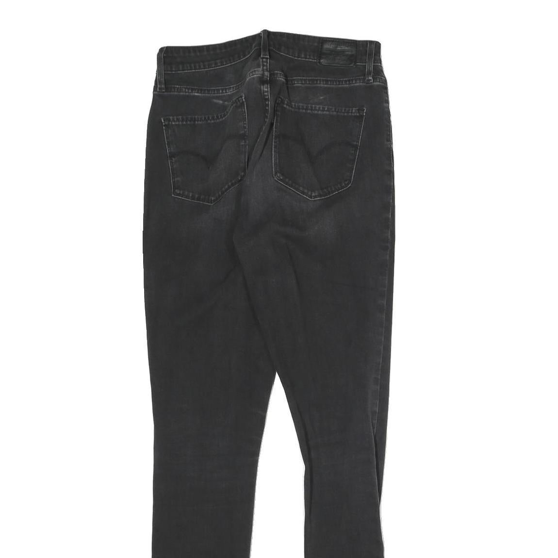 LEVI'S Womens Slim Black Jeans Denim W27 L29 Zip Comfort Stylish