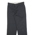 DICKIES Mens Cotton Blend Black Regular Fit Straight Leg Trousers W30 L30