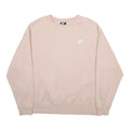 NIKE Womens Pink Crew Neck XL Sweatshirt Cotton Blend Casual Pullover