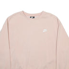 NIKE Womens Pink Crew Neck XL Sweatshirt Cotton Blend Casual Pullover