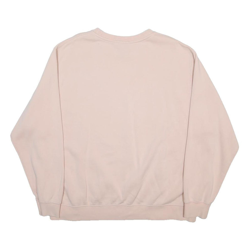 NIKE Womens Pink Crew Neck XL Sweatshirt Cotton Blend Casual Pullover