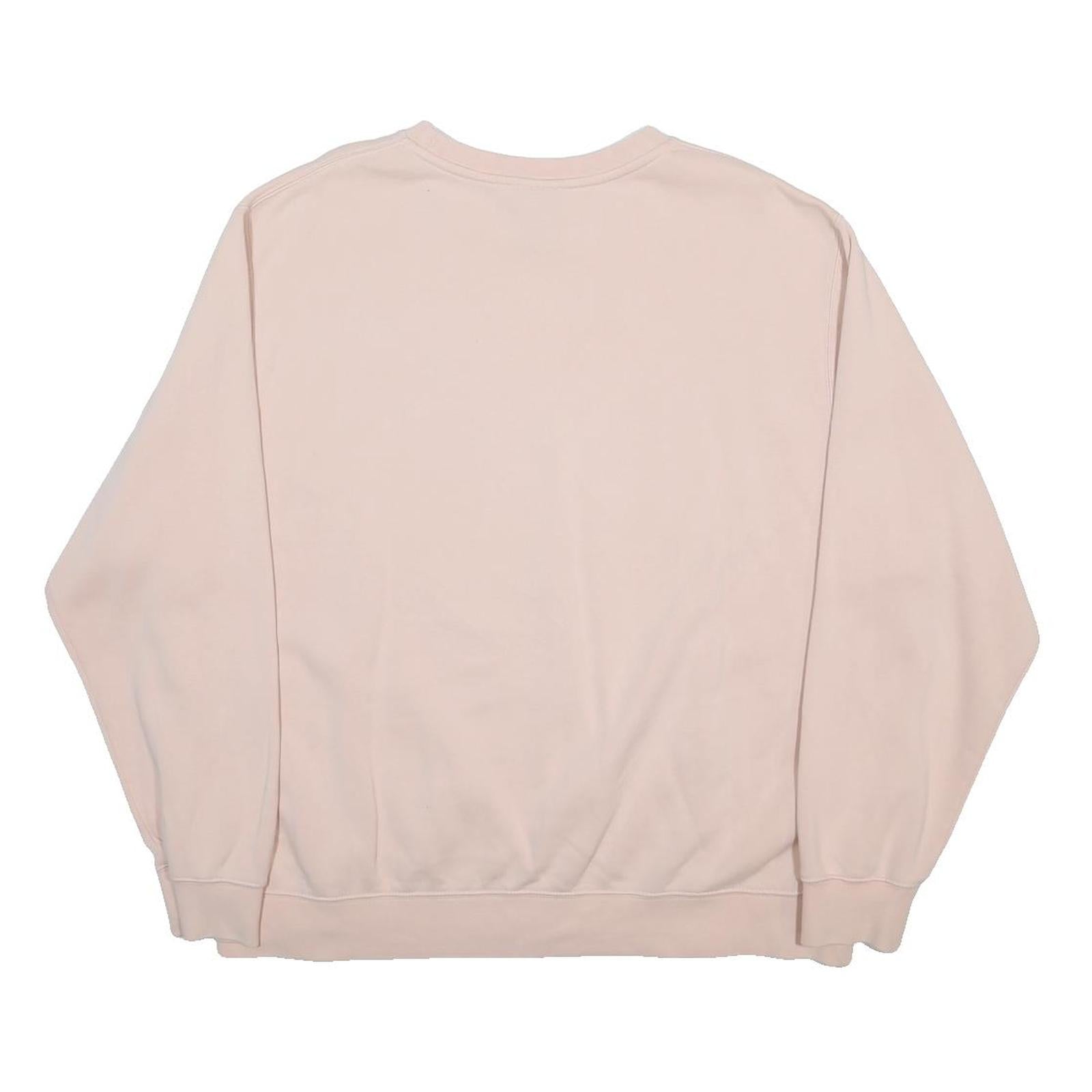 NIKE Womens Pink Crew Neck XL Sweatshirt Cotton Blend Casual Pullover