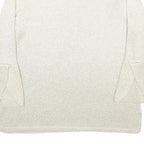 CALVIN KLEIN Womens Cream Plain Pullover Jumper Crew Neck XL Polyester Blend
