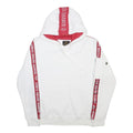 ALPHA INDUSTRIES Mens White & Red Hoodie XS Remove Before Flight Print Cotton