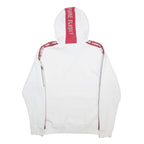 ALPHA INDUSTRIES Mens White & Red Hoodie XS Remove Before Flight Print Cotton
