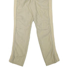 WORK NOT WORK Mens Cotton Blend Beige Slim Straight Trousers W34 L31 Stylish