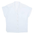 Sheer Womens Blouse Blue V-Neck L