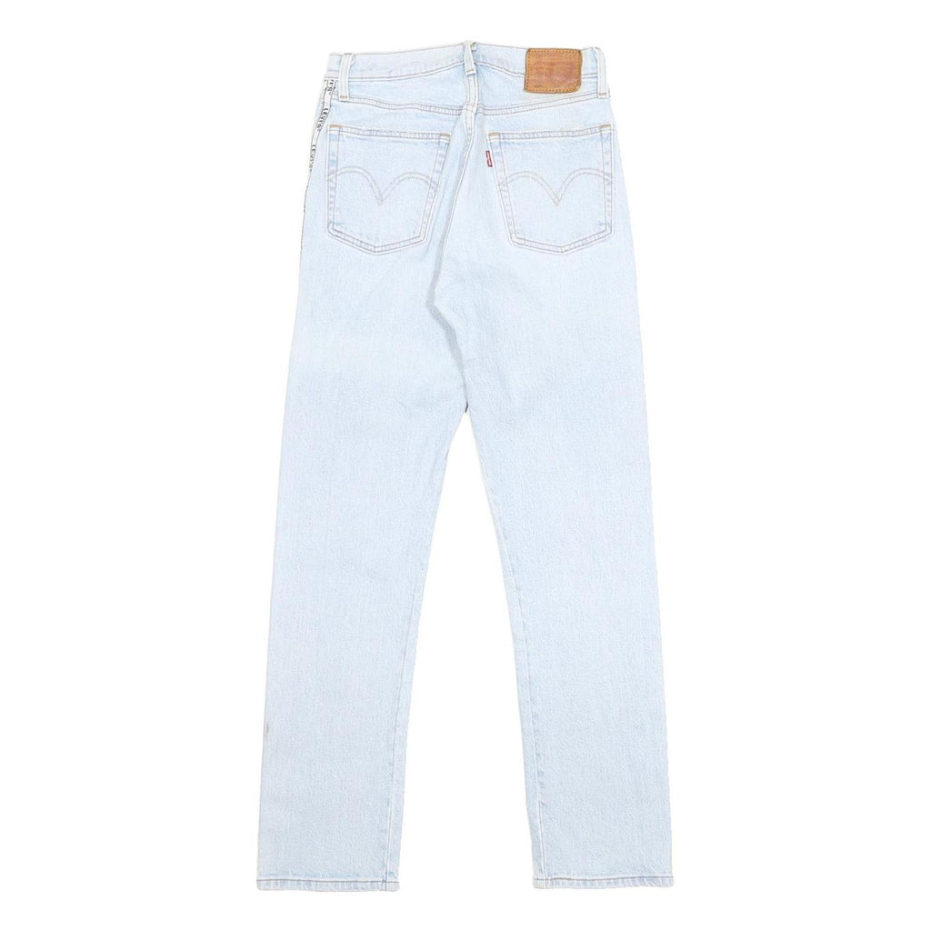 LEVI'S 501 Womens Jeans Light Blue Regular Straight Denim W26 L29 Button Fly