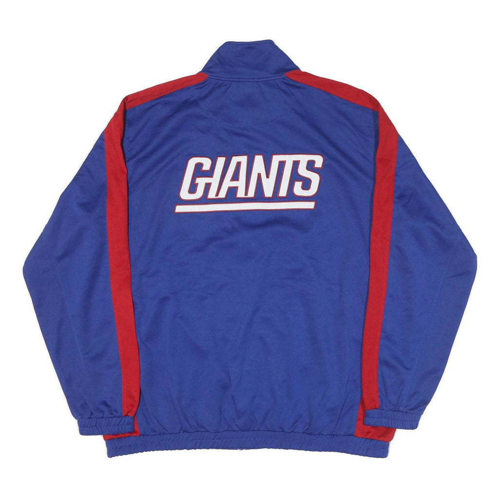 NFL Mens Blue & Red Giants Zip Polyester Blend Jacket 2XL Sportswear Teamwear