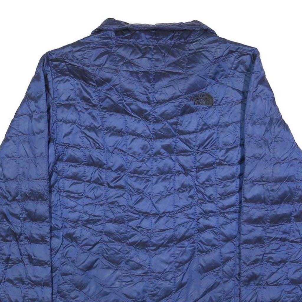 THE NORTH FACE Womens Blue Quilted Jacket M Polyester Blend Lightweight Zip
