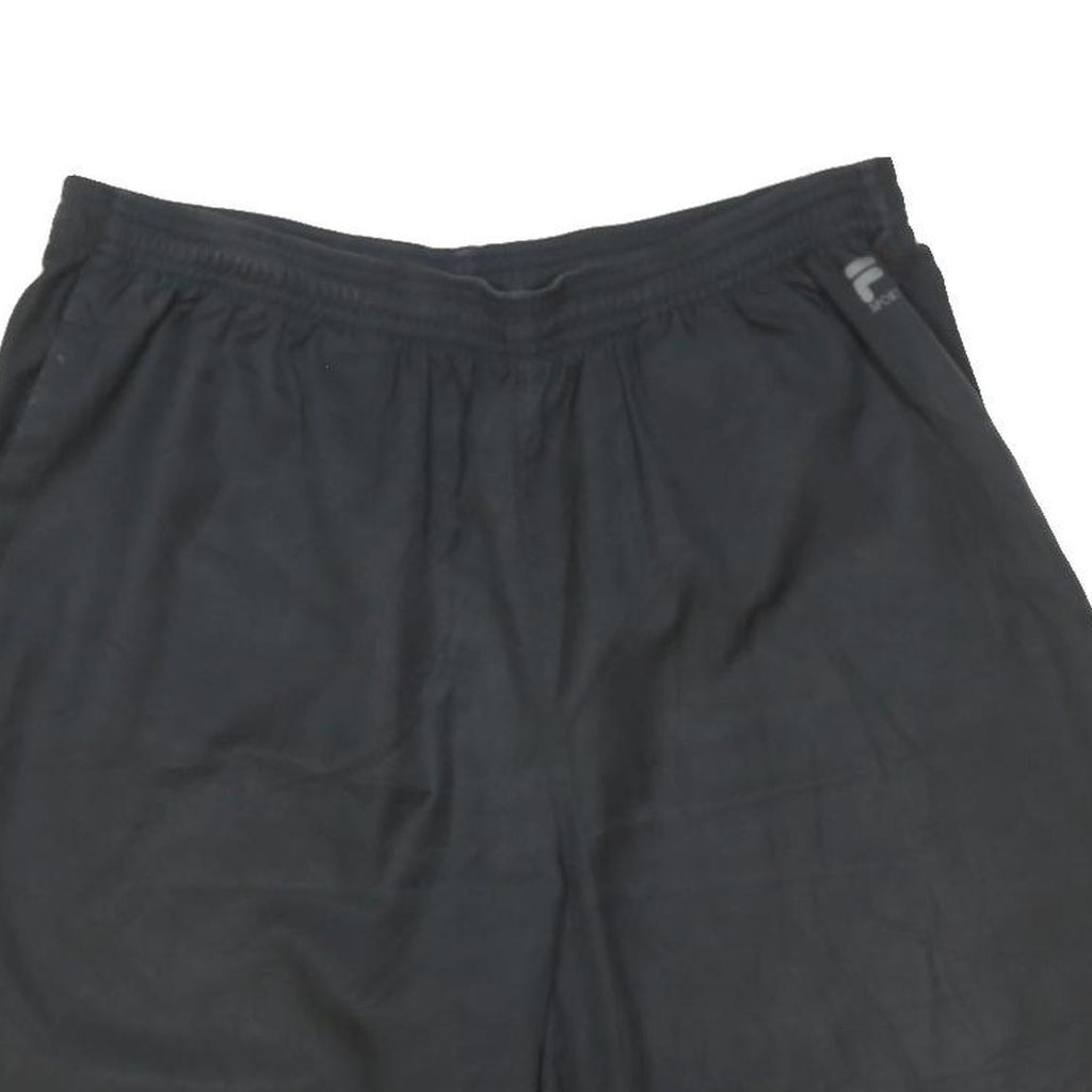 FILA Mens Black Sports Shorts M W30 Casual Polyester Blend Elastic Waist