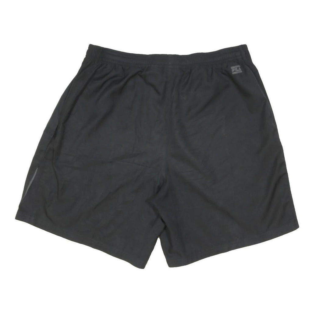 FILA Mens Black Sports Shorts M W30 Casual Polyester Blend Elastic Waist