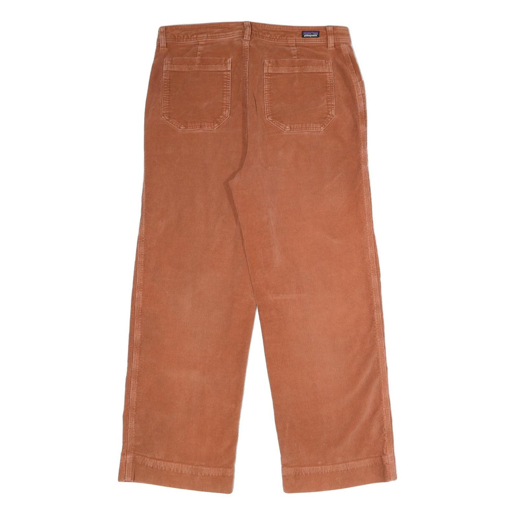 PATAGONIA Womens Cotton Blend Rust Orange Regular Fit Straight Leg Trousers W34