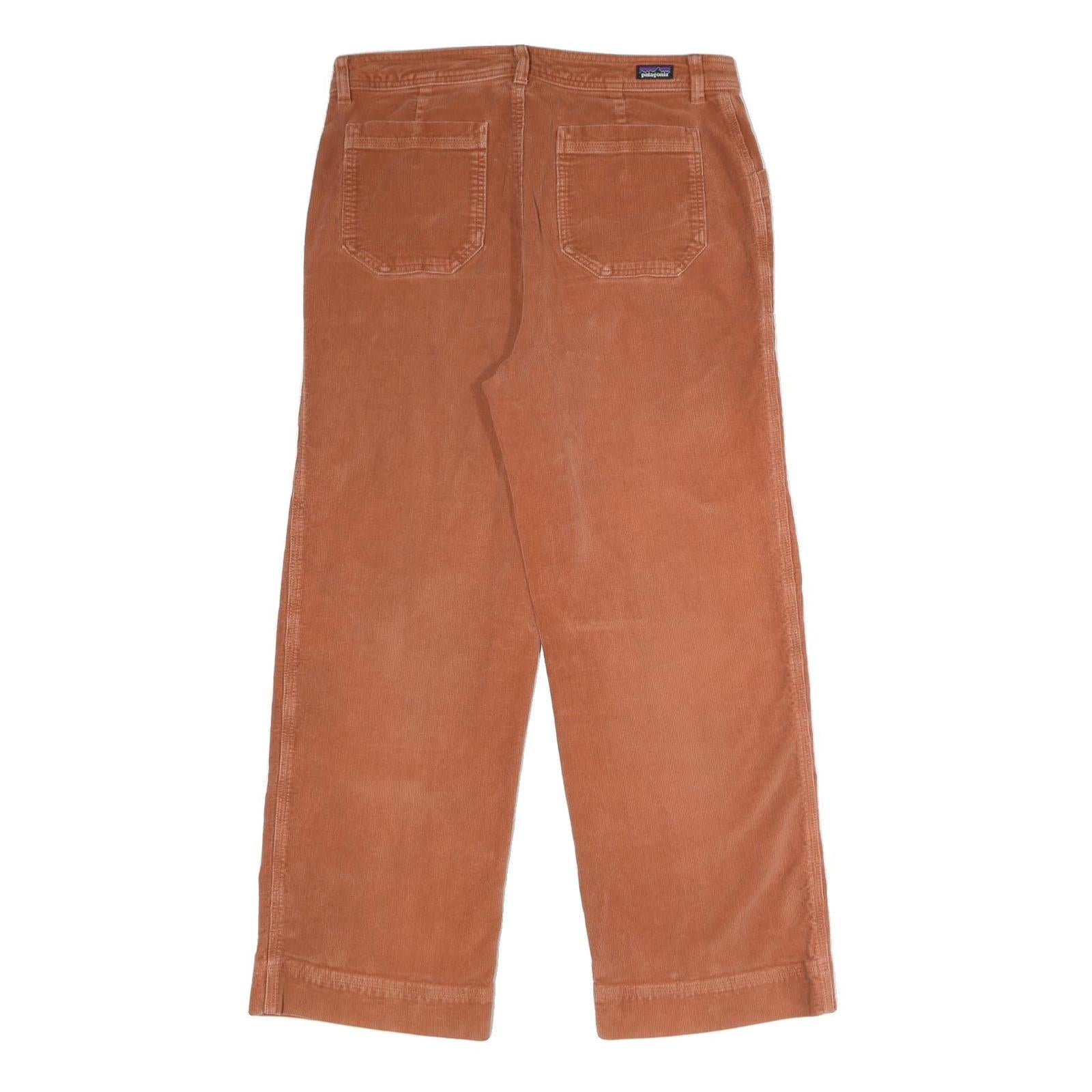 PATAGONIA Womens Cotton Blend Rust Orange Regular Fit Straight Leg Trousers W34