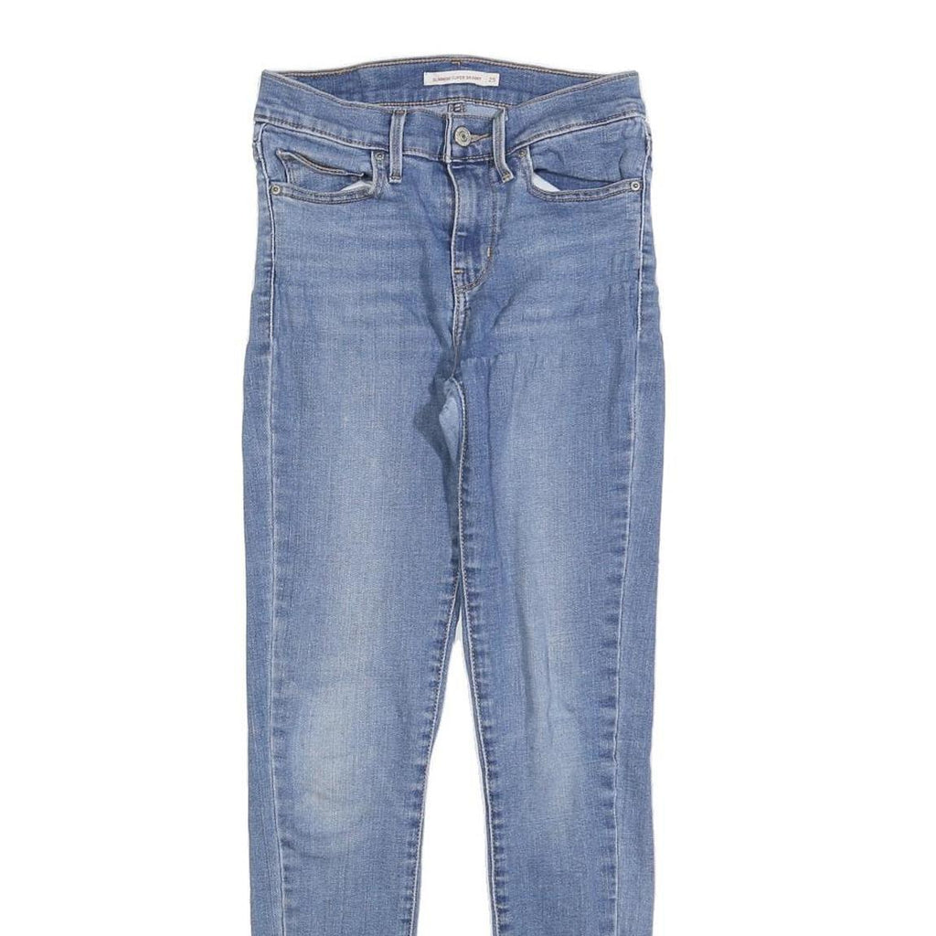 LEVI'S Womens Jeans Blue Slim Skinny Denim Medium W25 L30 Stylish Cotton Blend