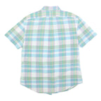 RALPH LAUREN Mens Green & Blue Check Shirt XL Summer Casual Cotton Short Sleeve