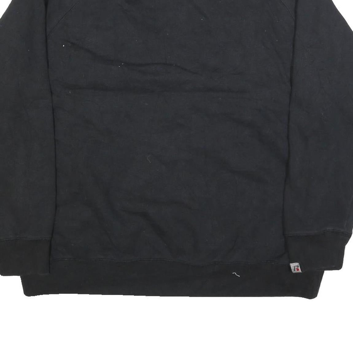 RUSSELL ATHLETIC Mens Black Crew Neck XL Cotton Blend Sweatshirt Pullover