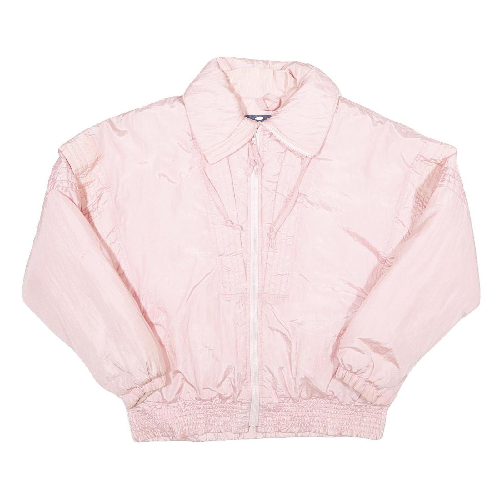 SERAC Womens Pink Nylon Jacket S Lightweight Zip Casual Outerwear