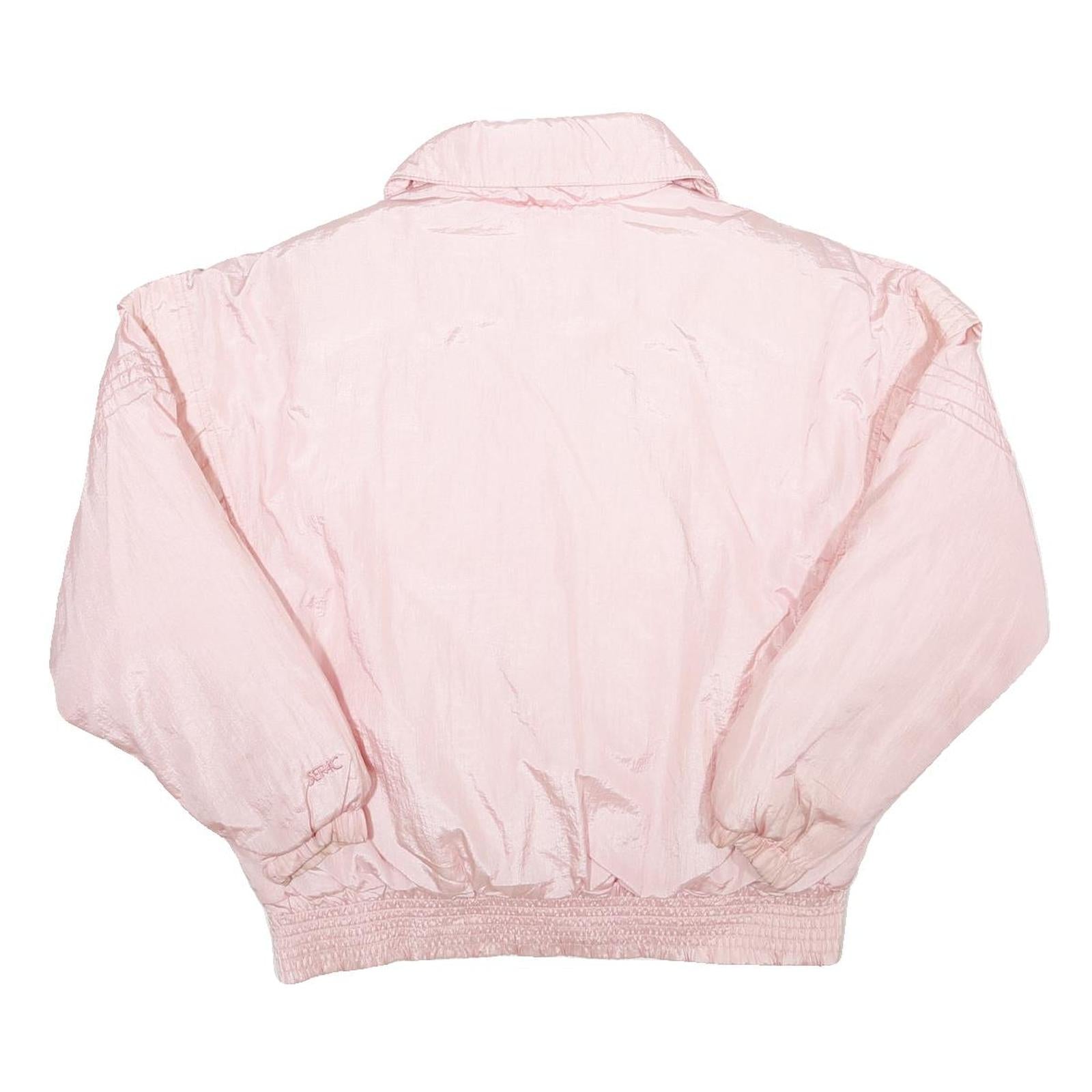 SERAC Womens Pink Nylon Jacket S Lightweight Zip Casual Outerwear