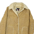 WIMAN Womens Beige Coat L Cotton Blend Plain Button Winter Fashion