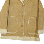 WIMAN Womens Beige Coat L Cotton Blend Plain Button Winter Fashion