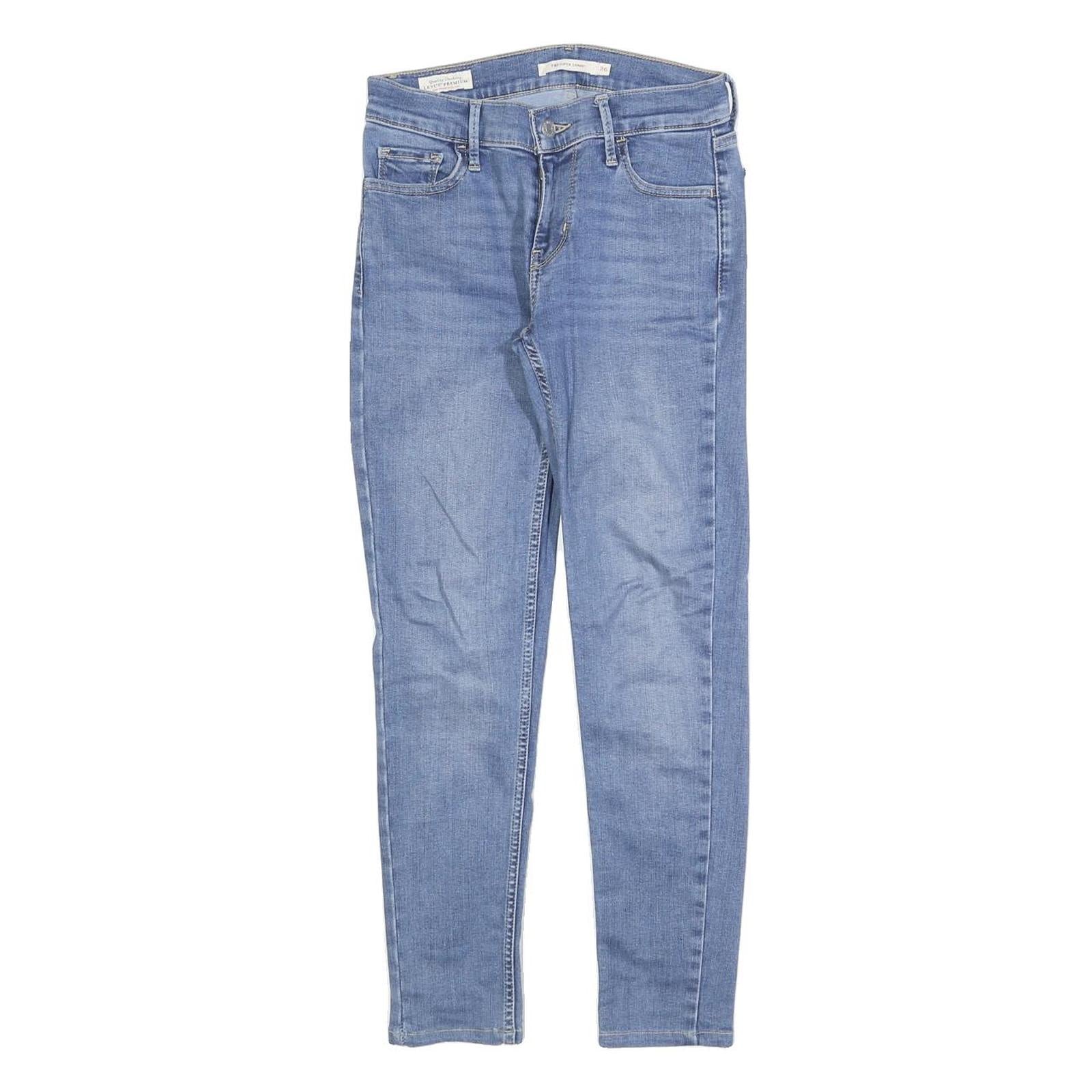 LEVI'S 710 BIG E Womens Slim Jeans Light Denim W26 L26 Classic Fit Cotton Blend